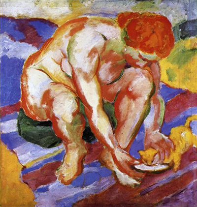 Akt mit Katze Franz Marc